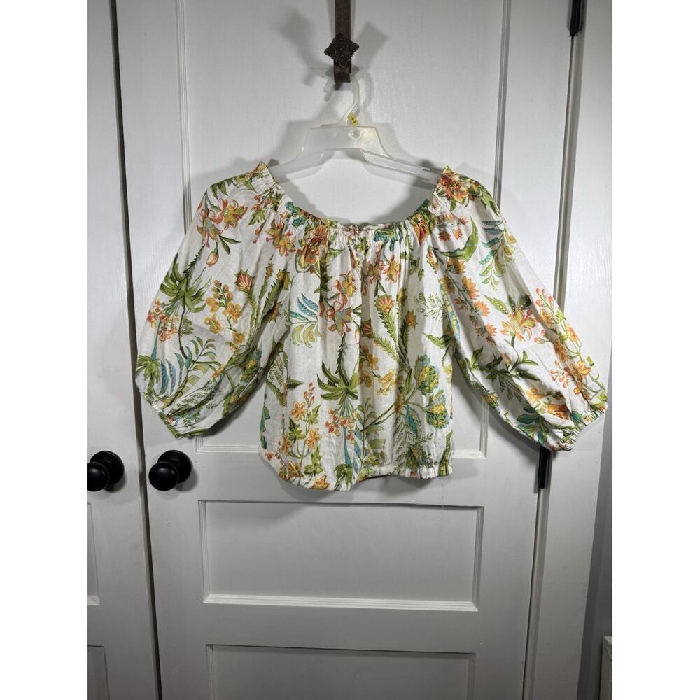 RACHEL‎ Rachel Roy off-the-shoulder Tropical floral print blouse, Size Med Boho